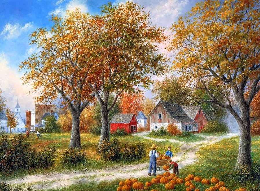 Malowanie wiosny żniw jesienią puzzle online