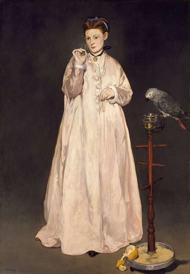 Kobieta z papugą (obraz Édouarda Maneta) puzzle online