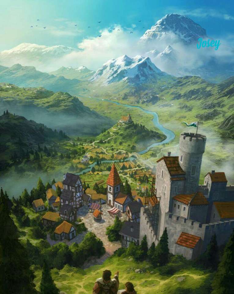 Zamek fantasy puzzle online
