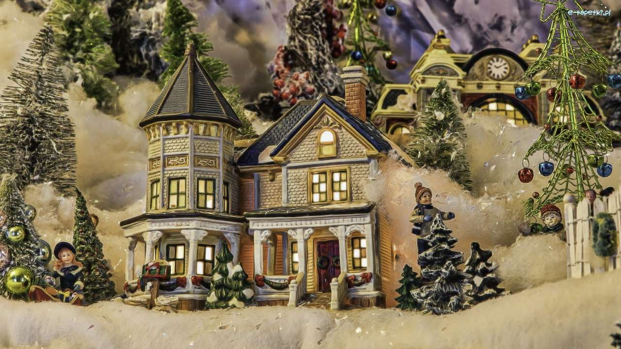świąteczny widoczek puzzle online