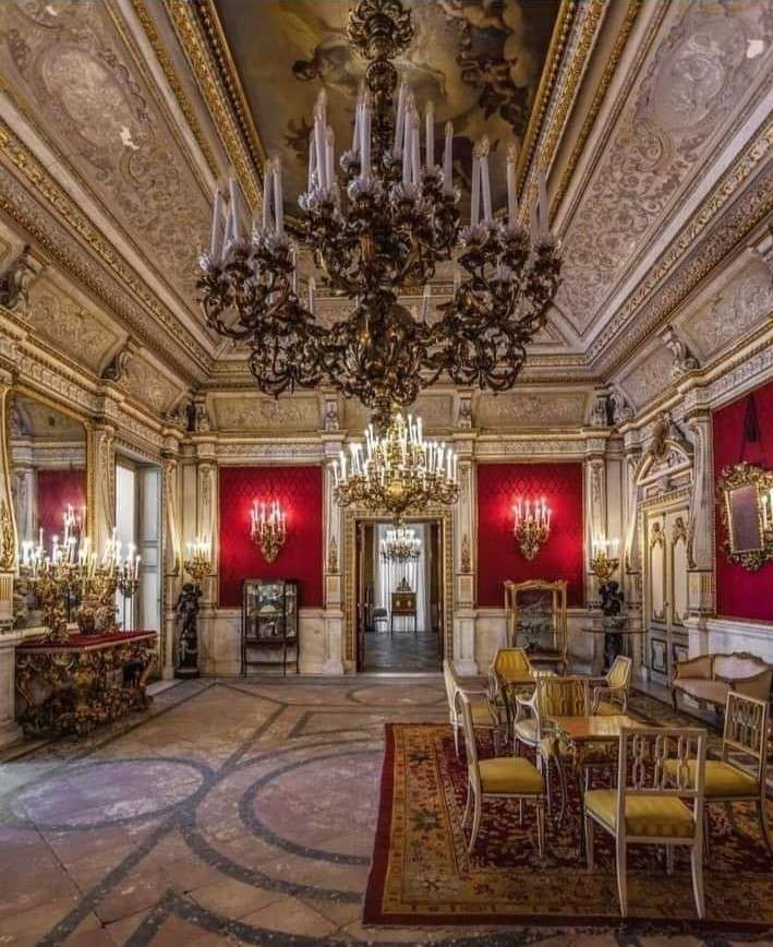 Villa Pignatelli czerwony pokój Neapol Włochy puzzle online