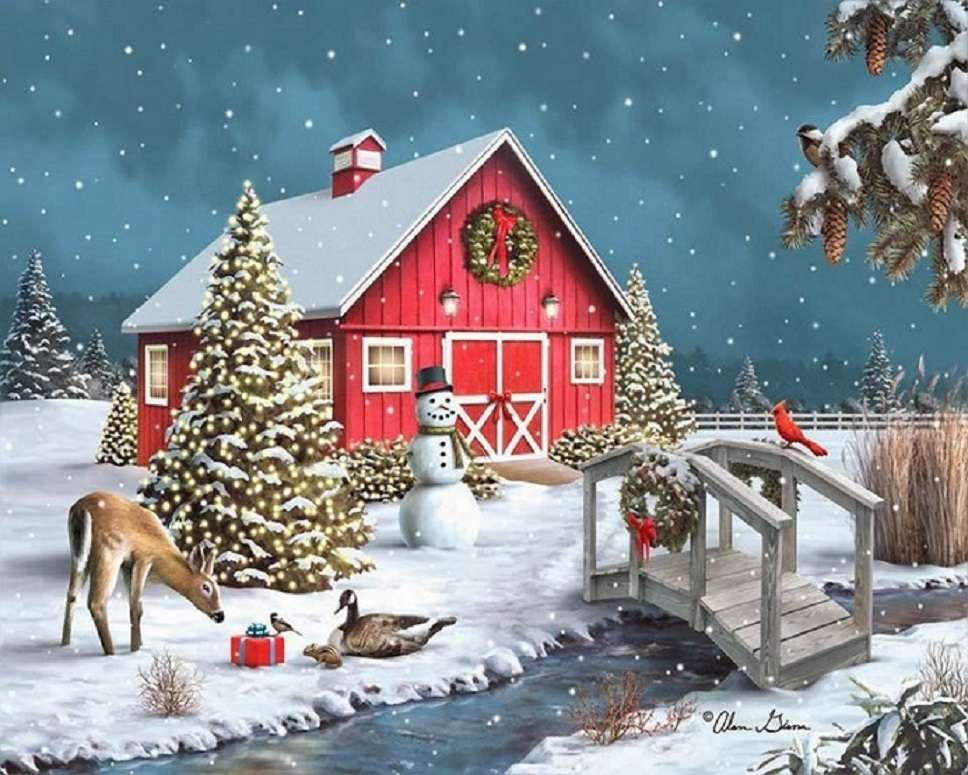 Białe Boże Narodzenie. puzzle online