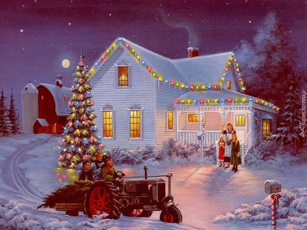 świąteczny widoczek puzzle online