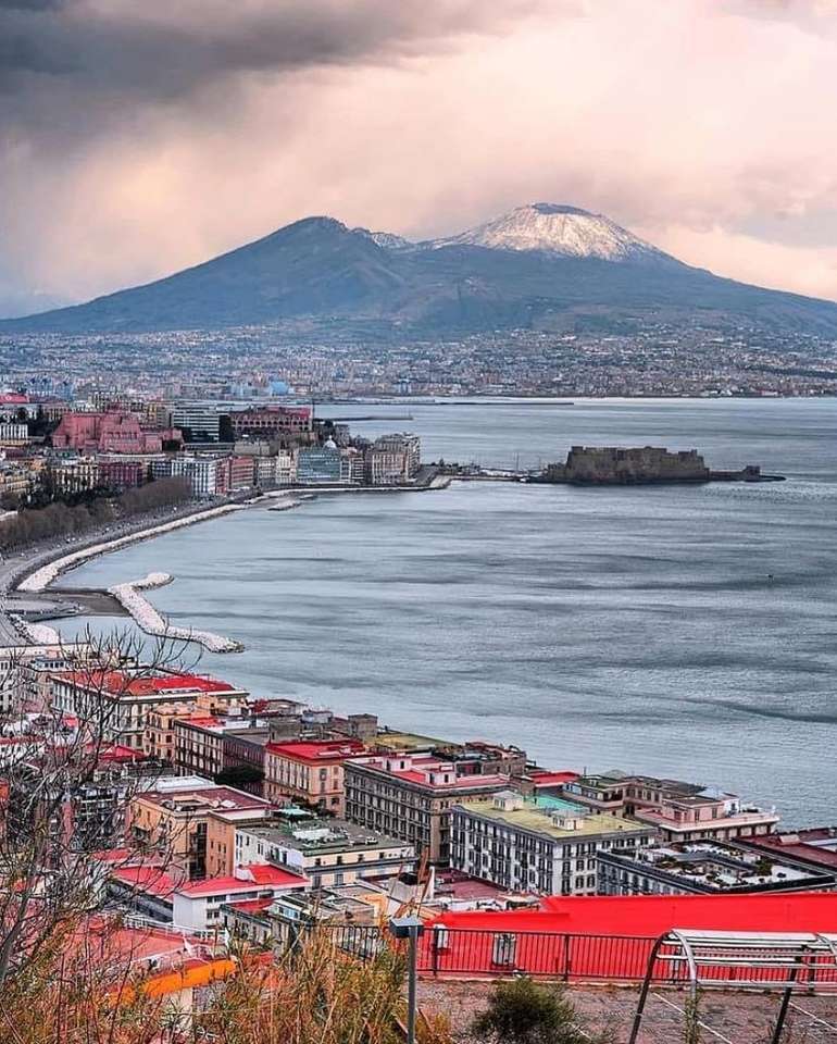 Styczeń śnieg Neapol Włochy puzzle online