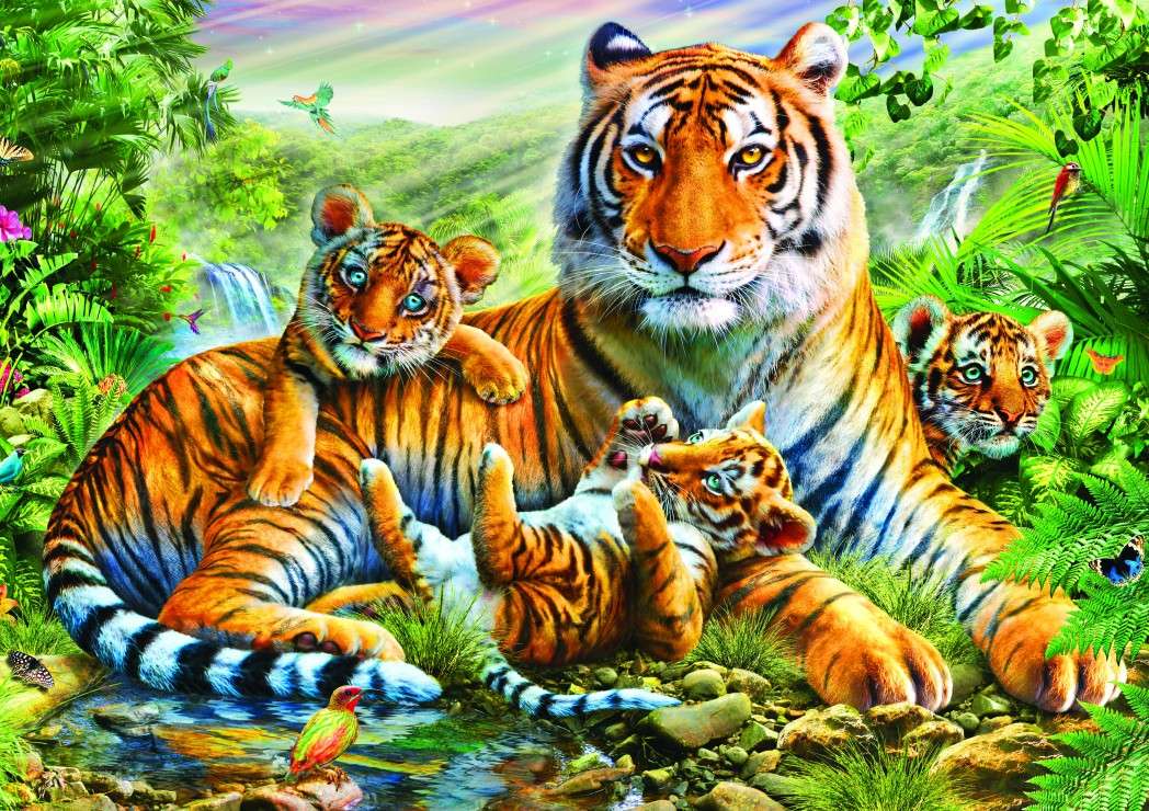 obrazek- tygrysy puzzle online