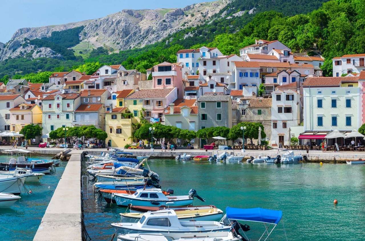Miasto na wyspie Krk w Chorwacji puzzle online