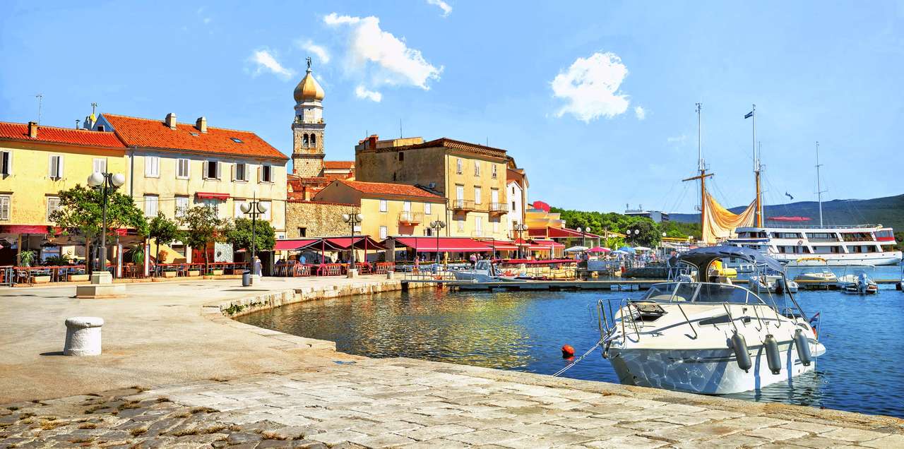 Miasto na wyspie Krk w Chorwacji puzzle online