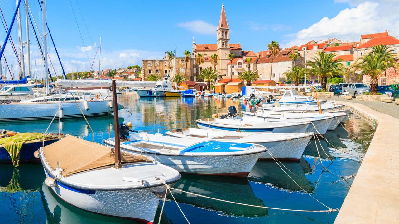 Wyspa Brac miasto Milna Chorwacja puzzle online