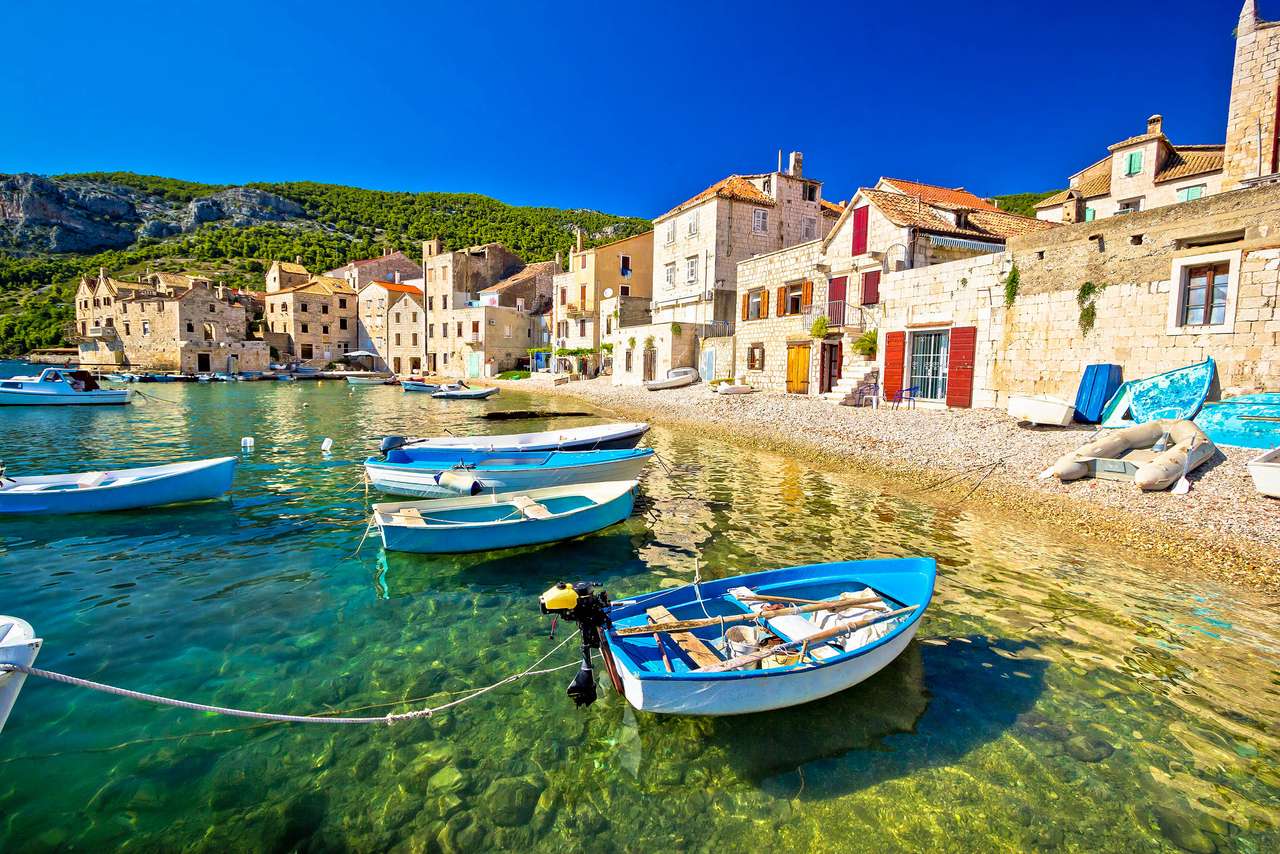 Vis wyspa Komiza plaża Chorwacja puzzle online