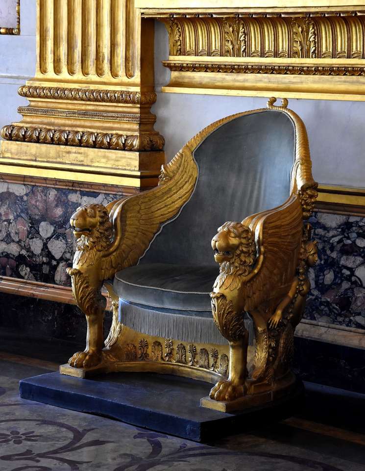 Tron Pałacu Królewskiego w Casercie we Włoszech puzzle online
