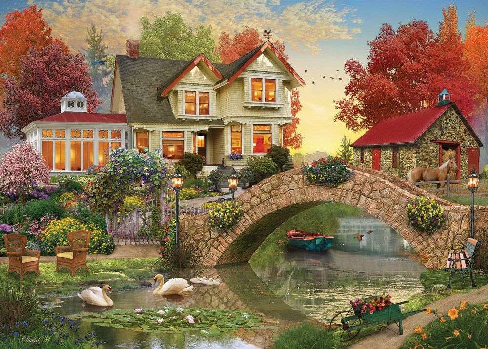 piękny dom puzzle online