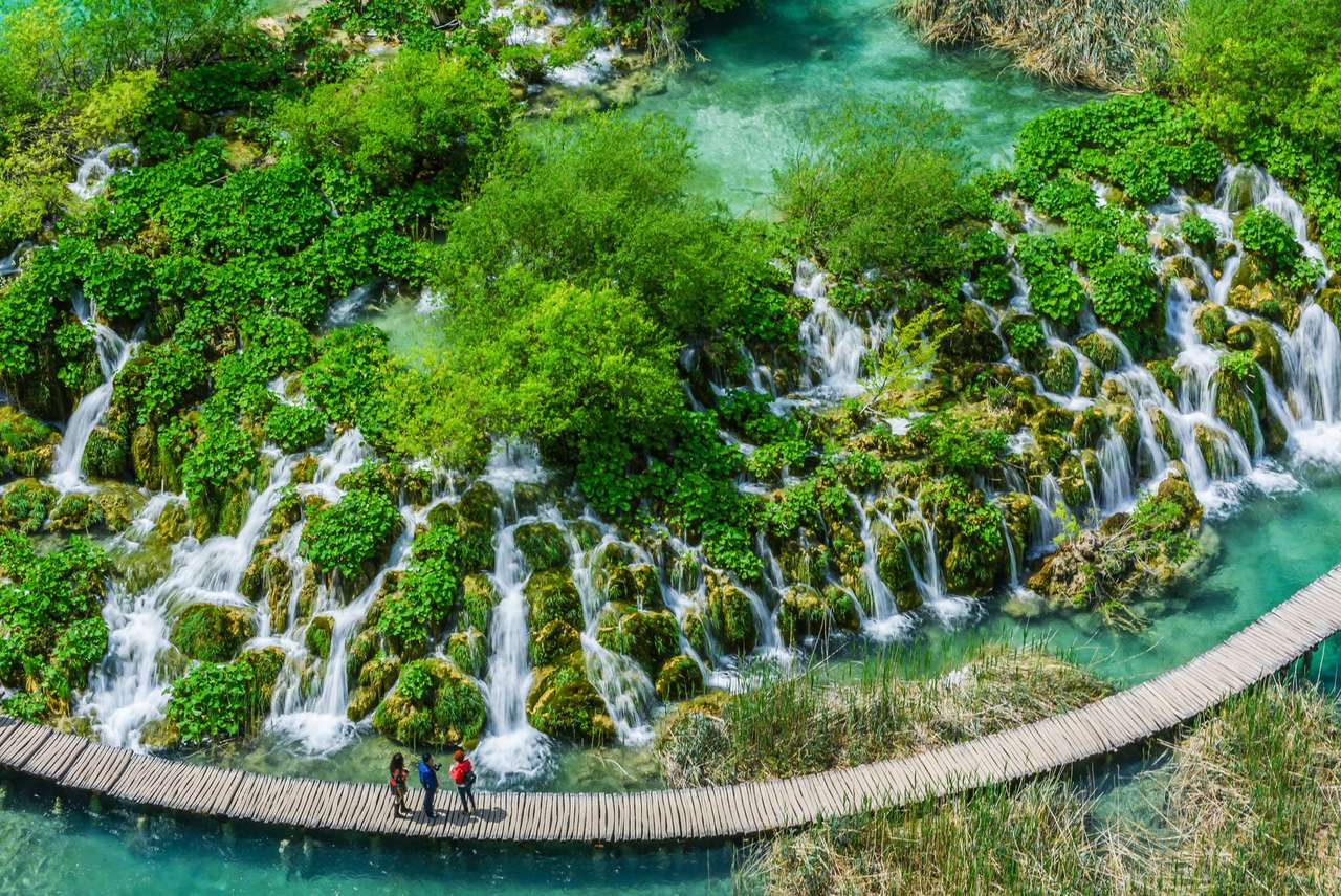 Plitvice sjöarnationalpark Kroatien pussel