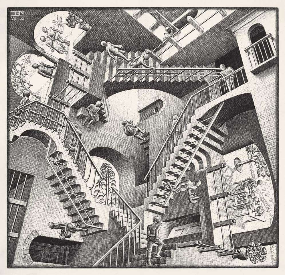 Escher - Względność puzzle online