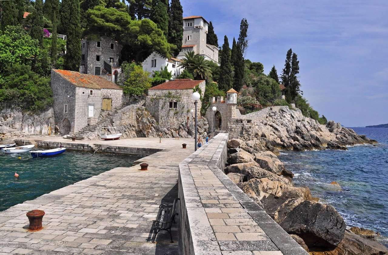Wybrzeże Trsteno w Chorwacji puzzle online