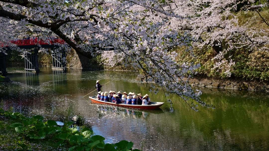 people riding on boat on river during daytime puzzle
