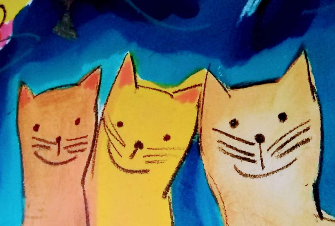 Trzy koty puzzle online