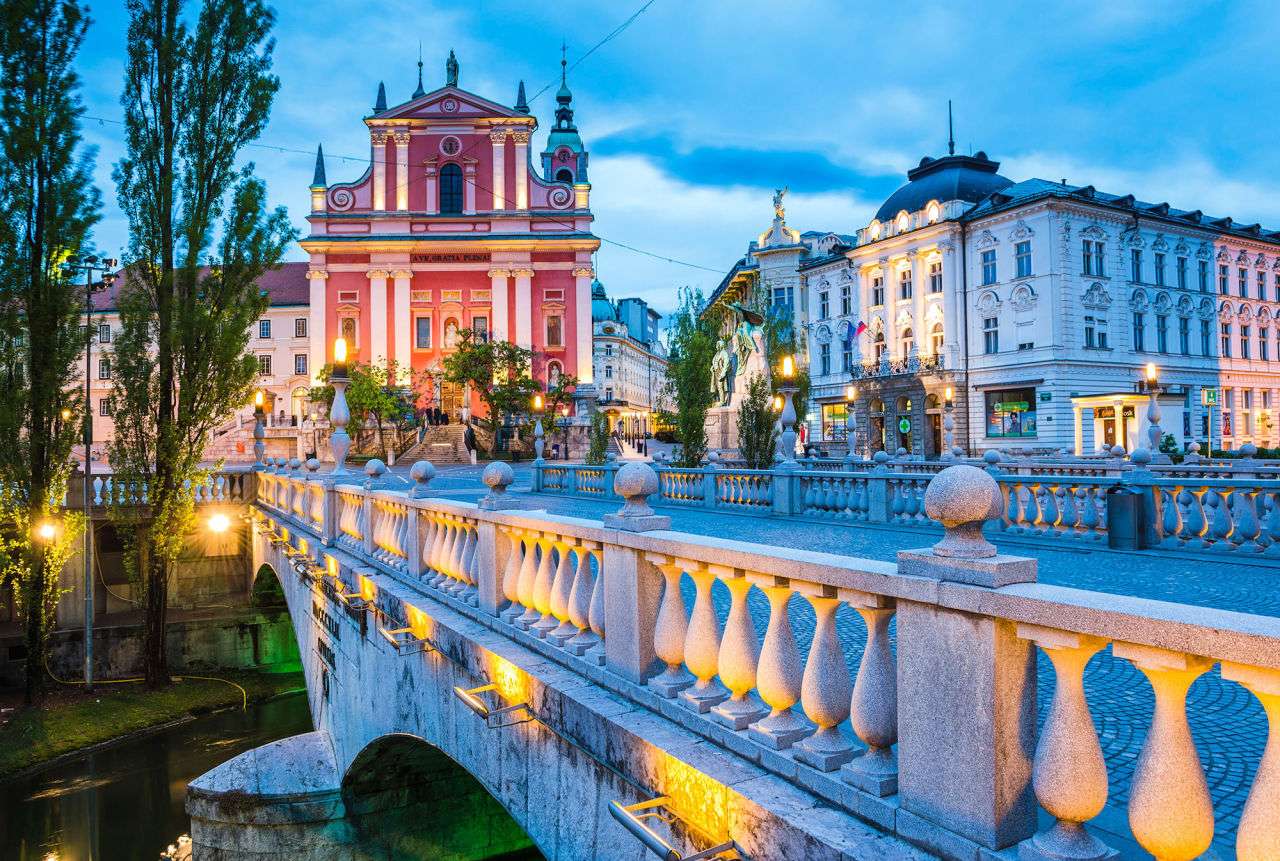 Ljubljana, Szlovénia fővárosa kirakós játék