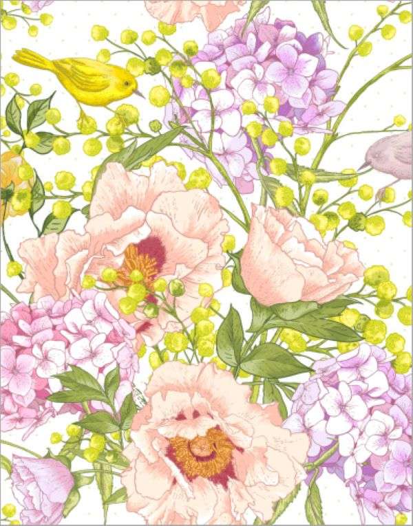 Malowanie wiosennych kwiatów puzzle online