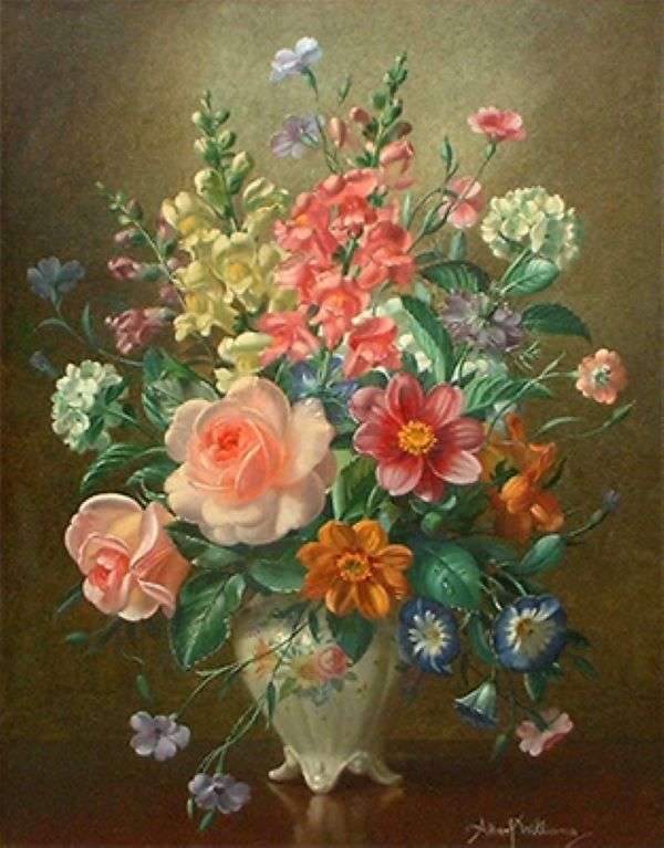 Malowanie wazonów z kwiatami puzzle online