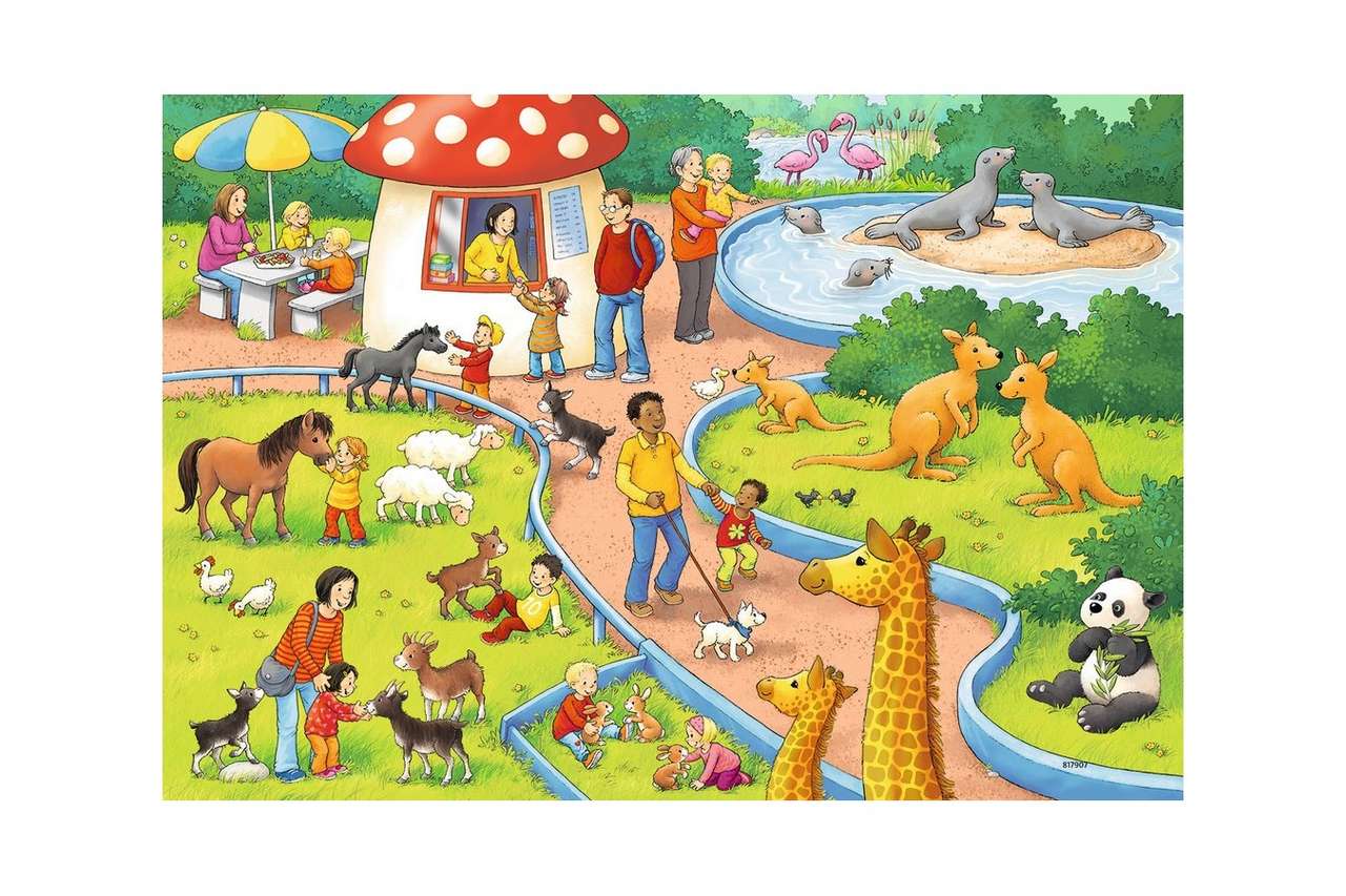 zwierzęta z zoo puzzle online
