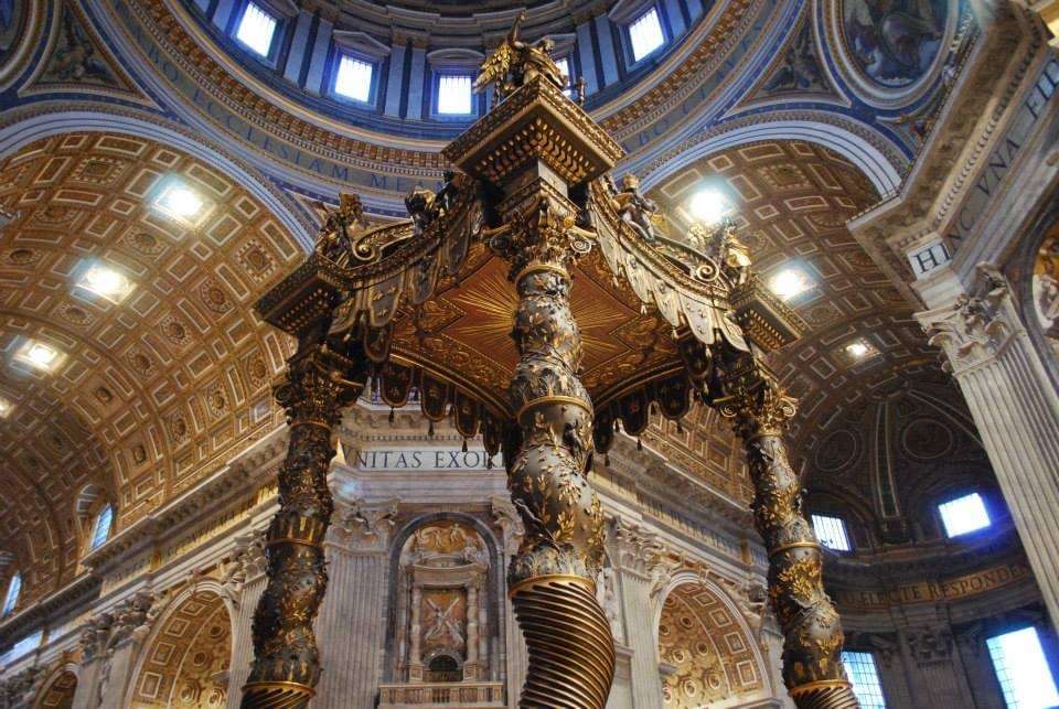 Baldachim Świętego Piotra Rzym Włochy puzzle online