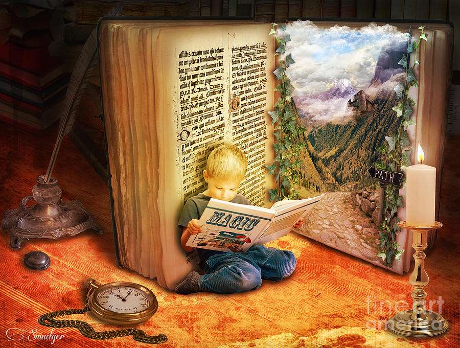 W magicznym świecie książek puzzle online