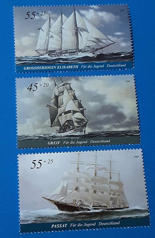 Niemieckie znaczki pocztowe puzzle online