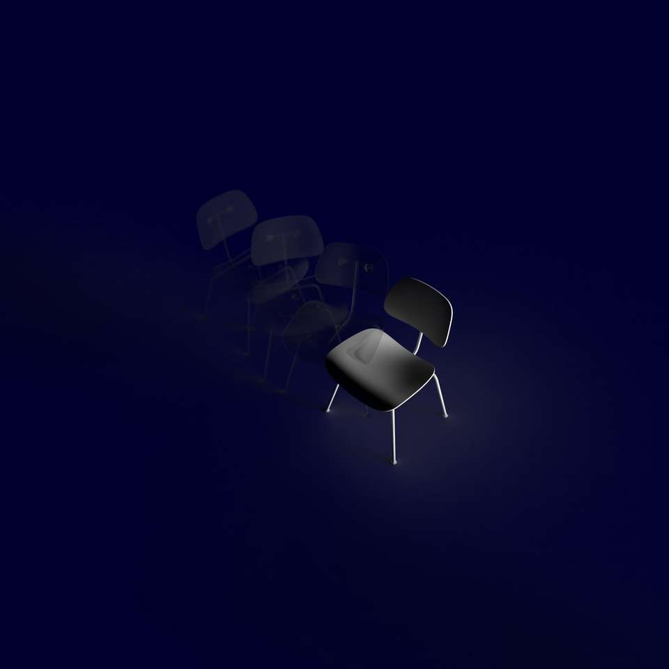 zdjęcie w skali szarości krzeseł w białym pokoju puzzle online