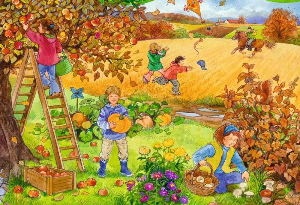 Jesień w sadzie puzzle online