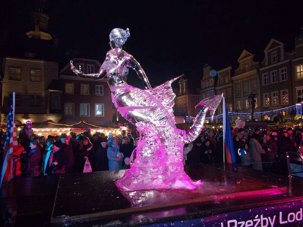 Международният фестивал на ледената скулптура в Познан пъзел