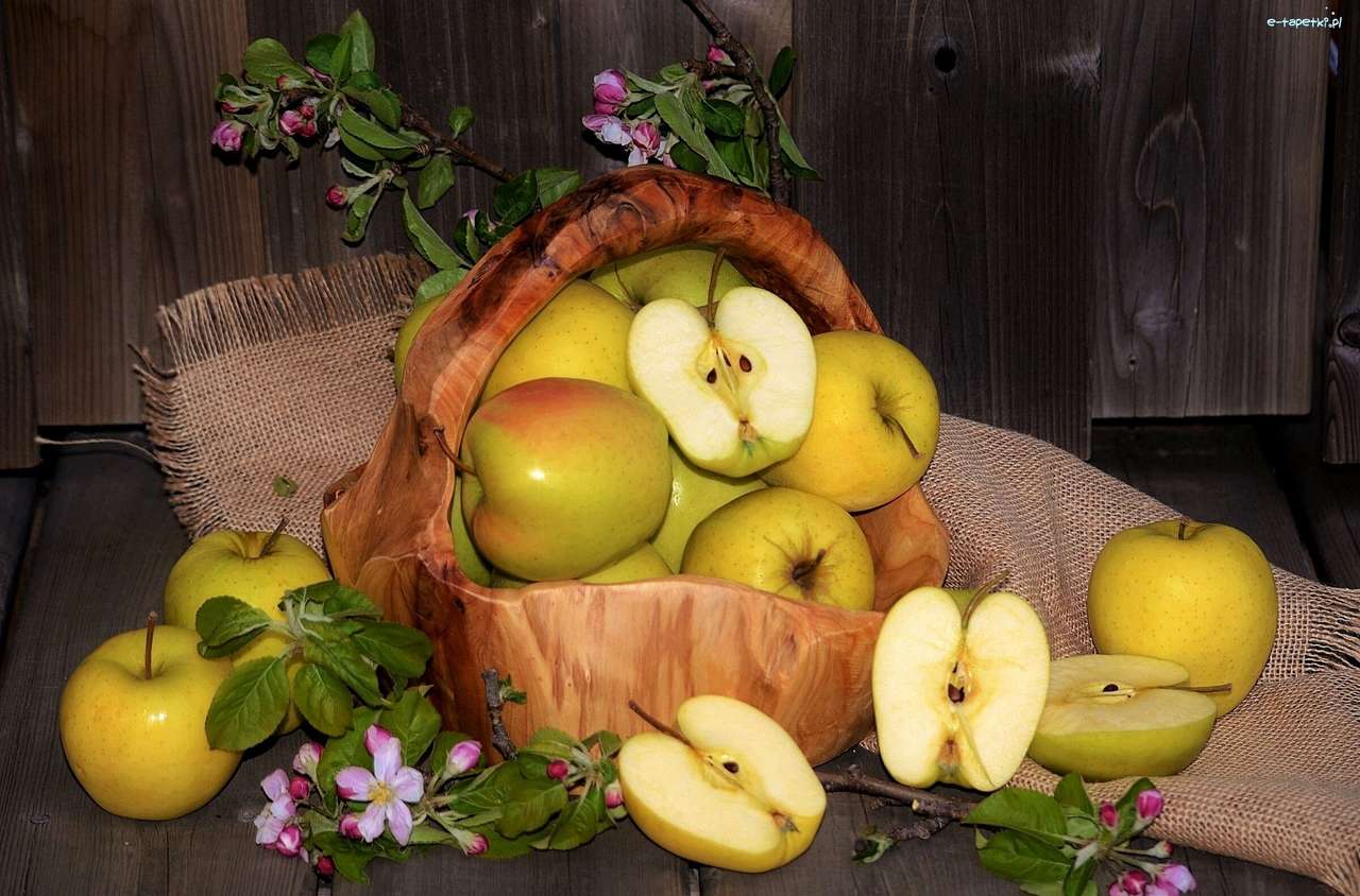 jabłka z koszykiem puzzle online