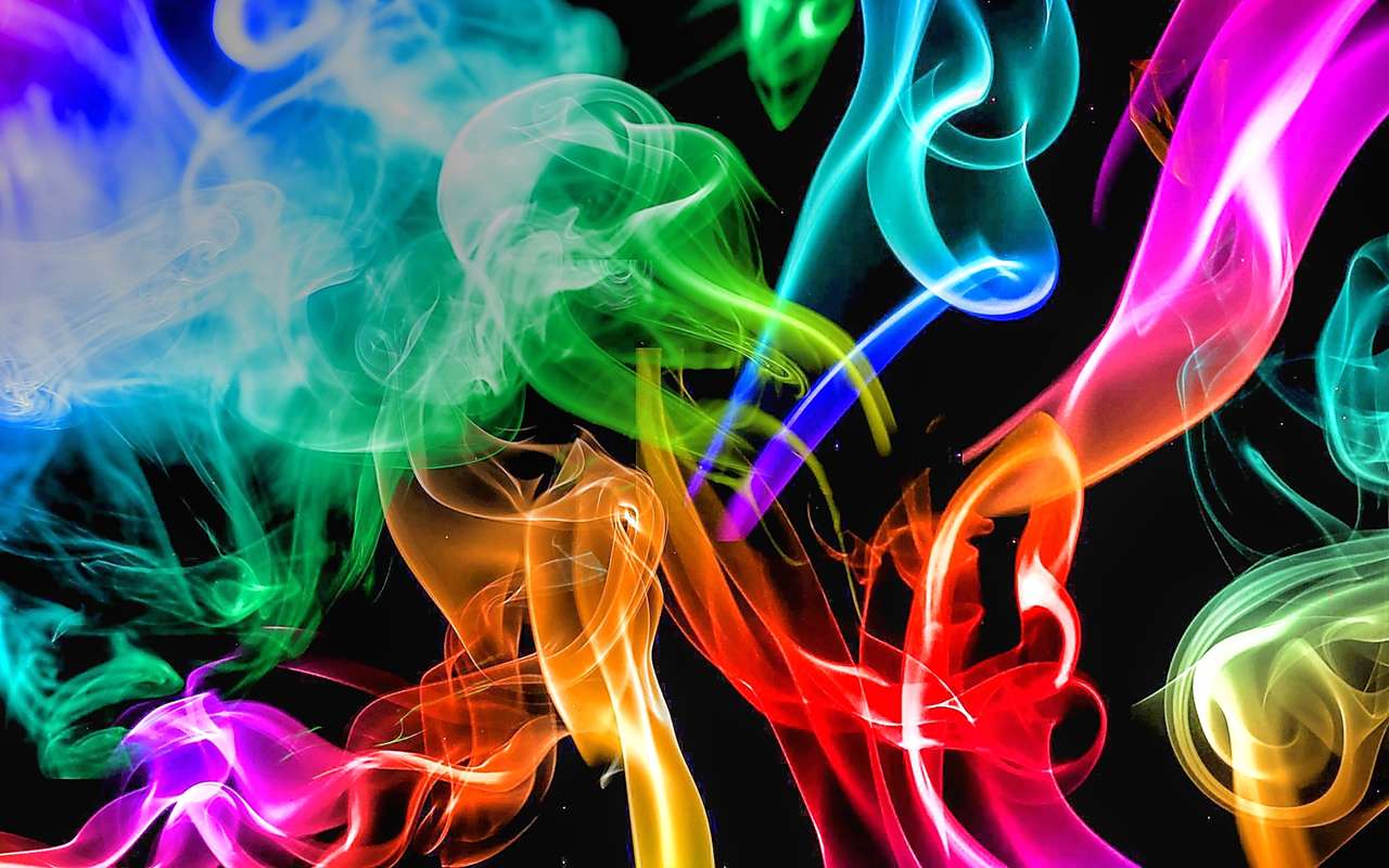 Streszczenie dymu w kolorze puzzle online
