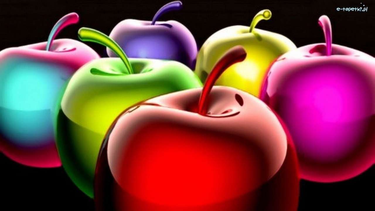 grafika komputerowa- jabłka puzzle online