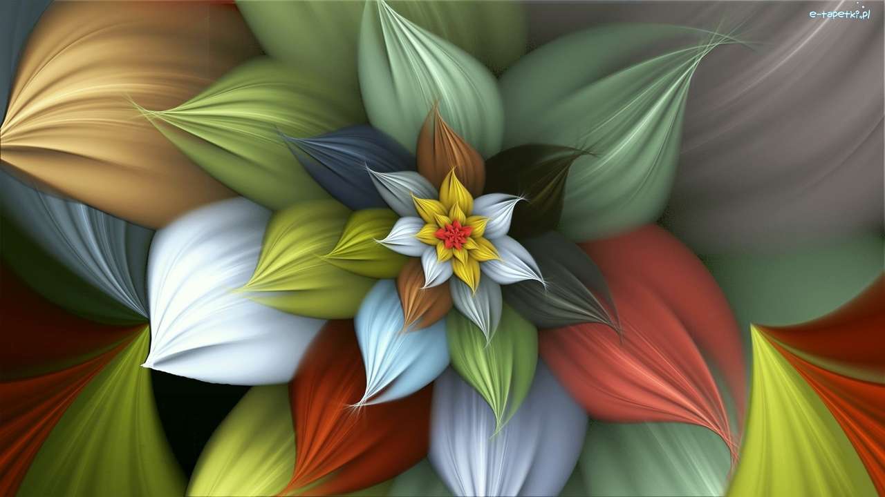 computer graphic - flower jigsaw puzzle