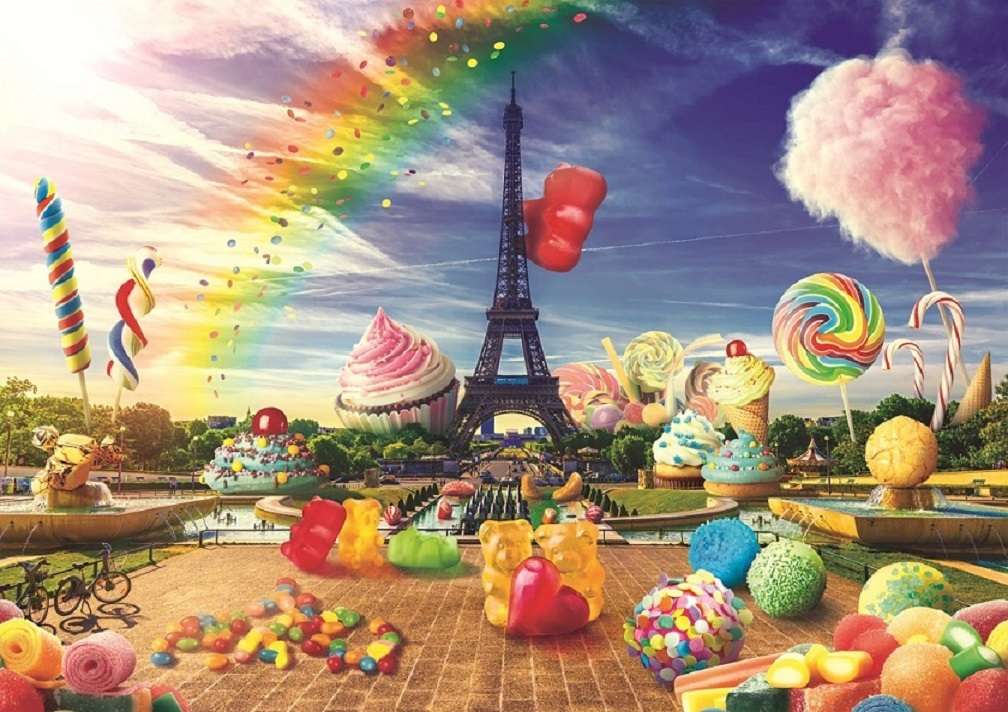 Cukierkowy Paryż. puzzle online