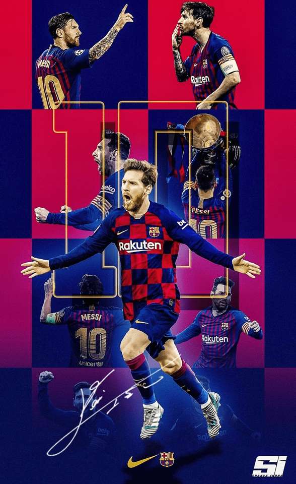 messi holding jersey poster