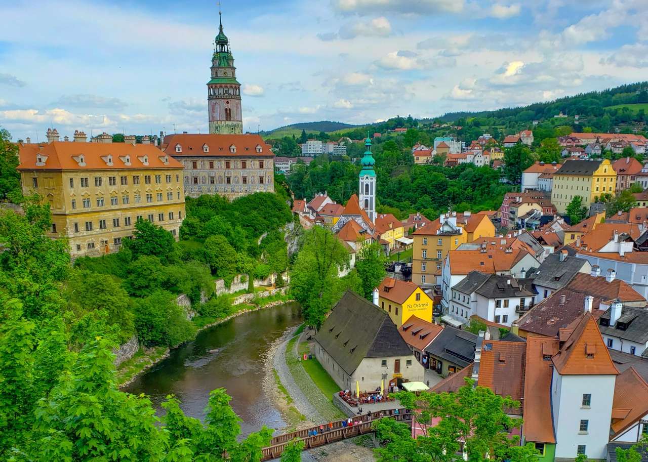 Miasto Cesky Krumlov w Czechach puzzle online