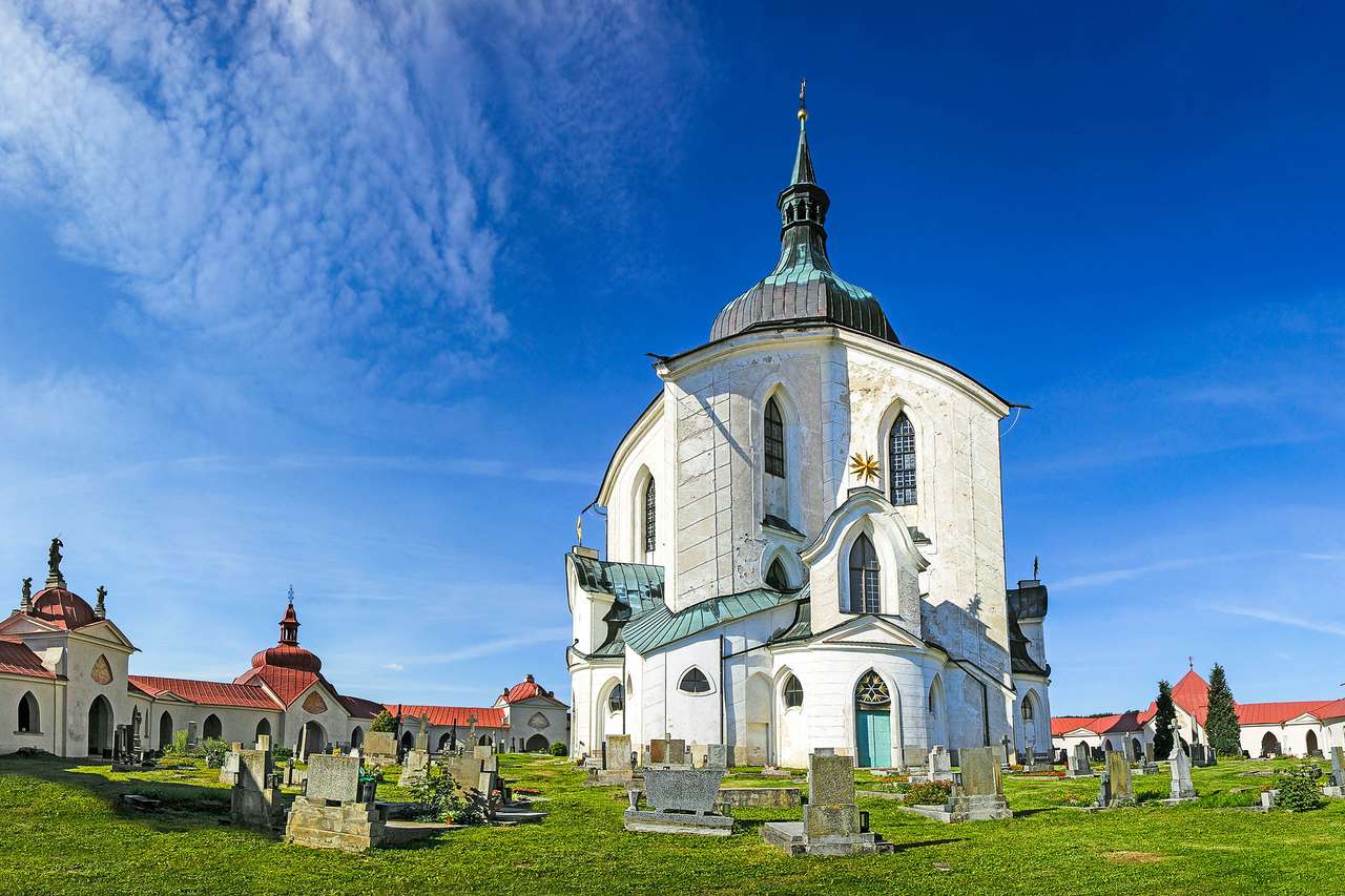 Kościół pielgrzymkowy Zelena Hora Czechy puzzle online