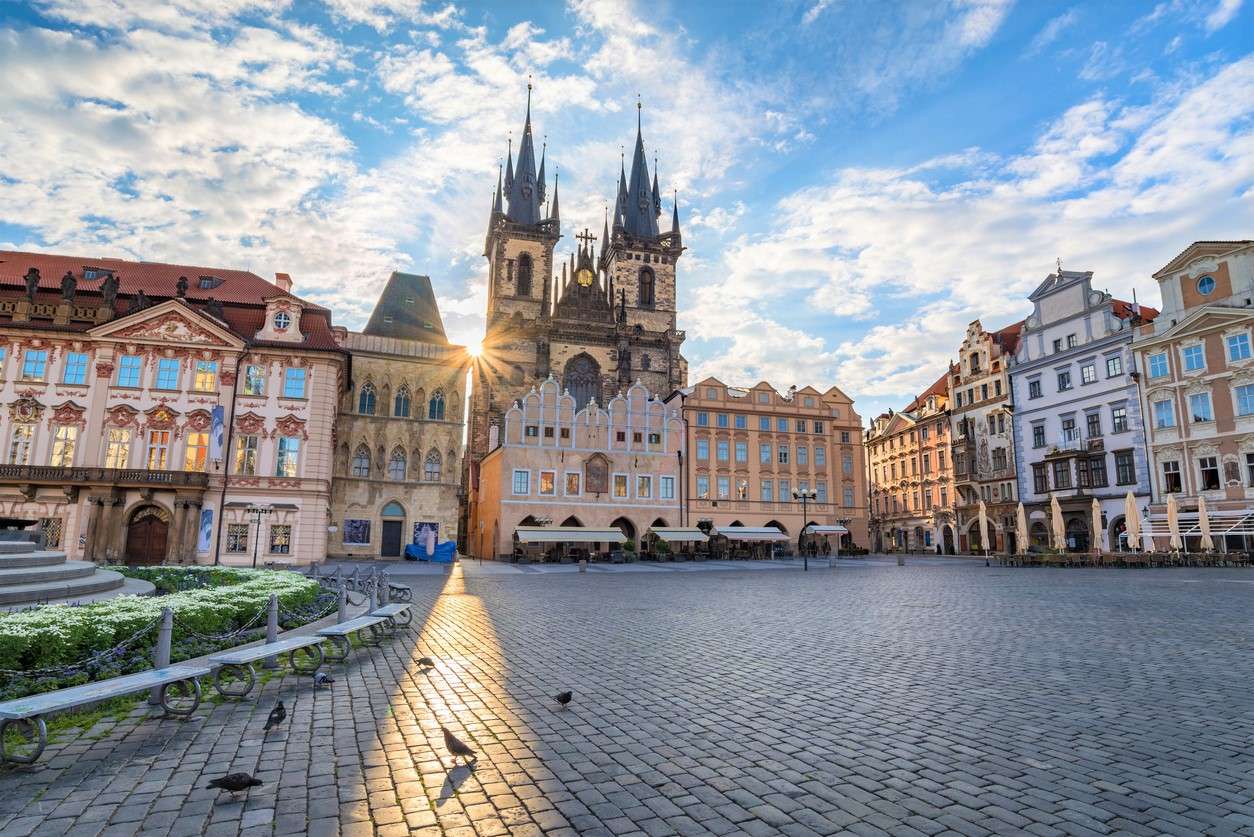 Praça do mercado de Praga na República Tcheca quebra-cabeça