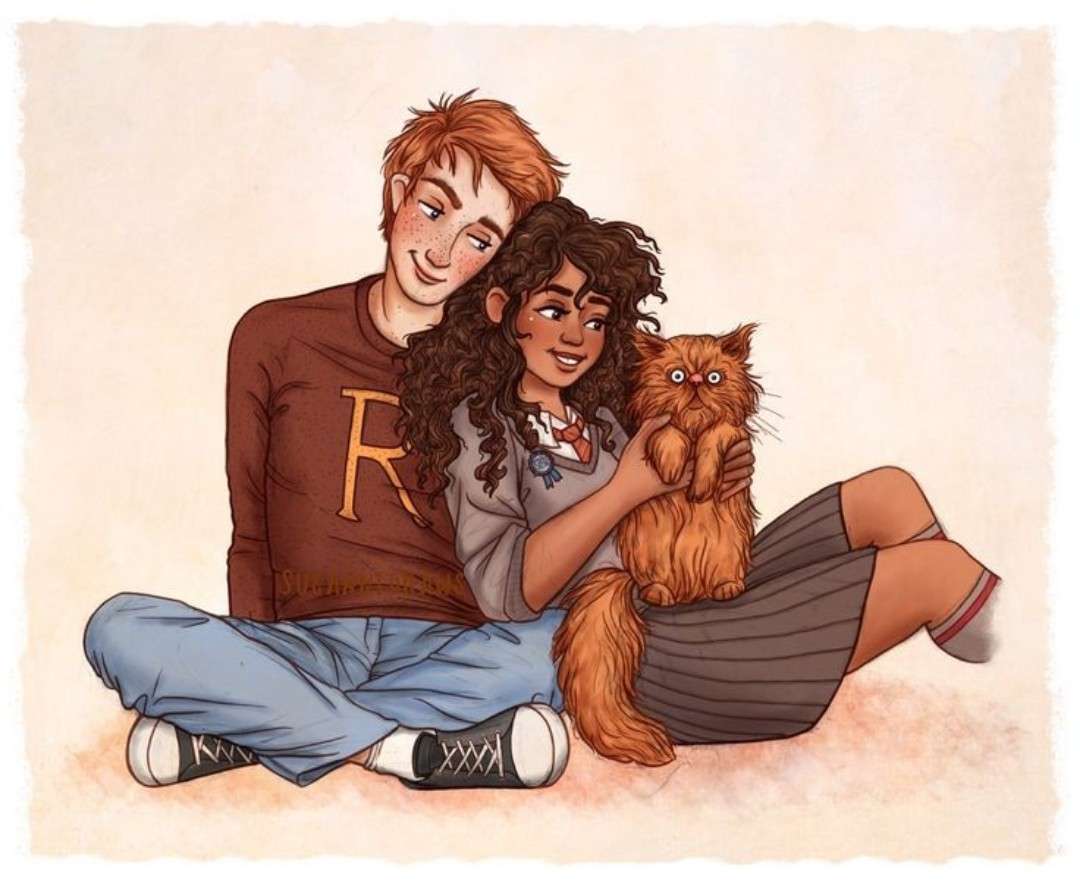 Ron i Hermiona puzzle online