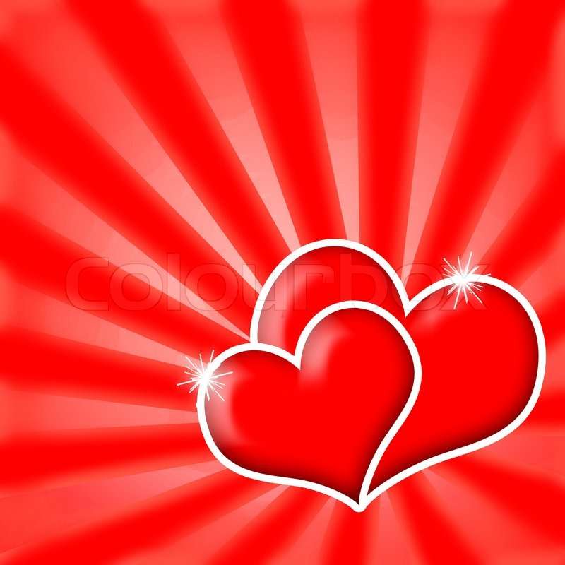 dwa czerwone serca puzzle online
