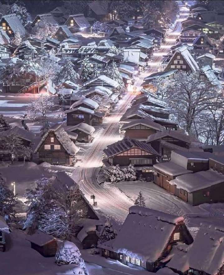Zima w Japonii. puzzle online