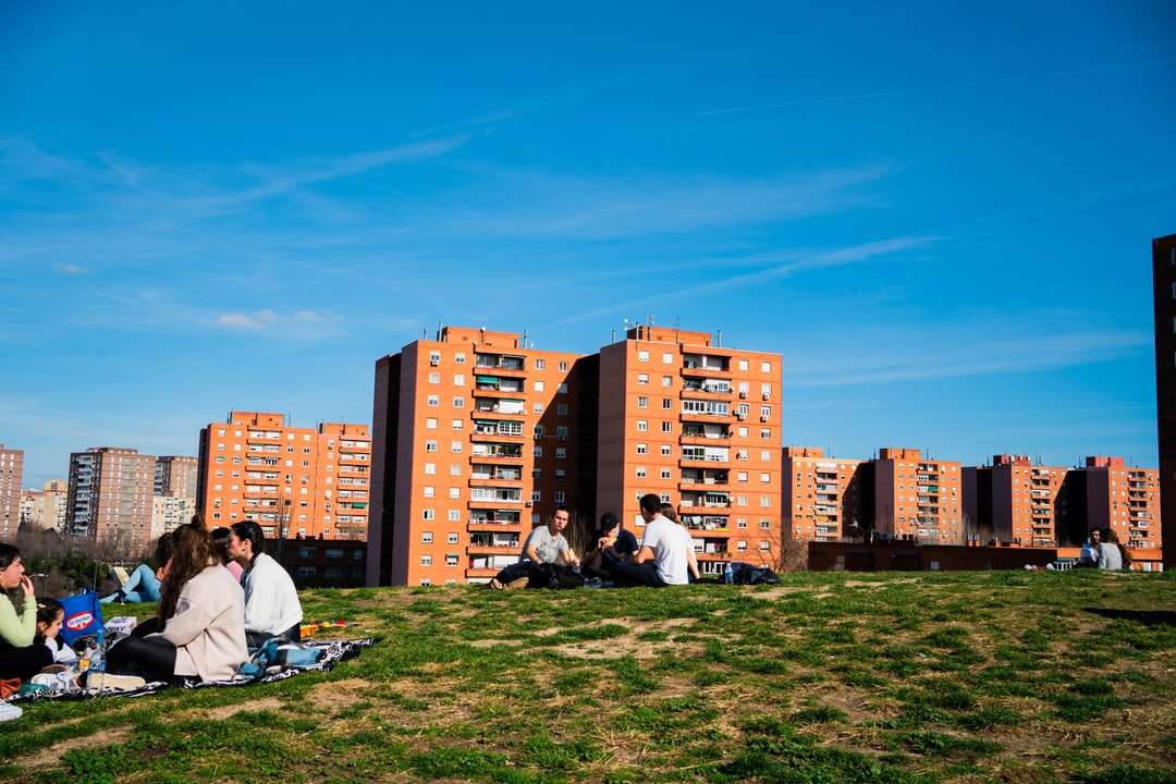 mężczyzna w białej koszuli siedzi na polu zielonej trawie puzzle online