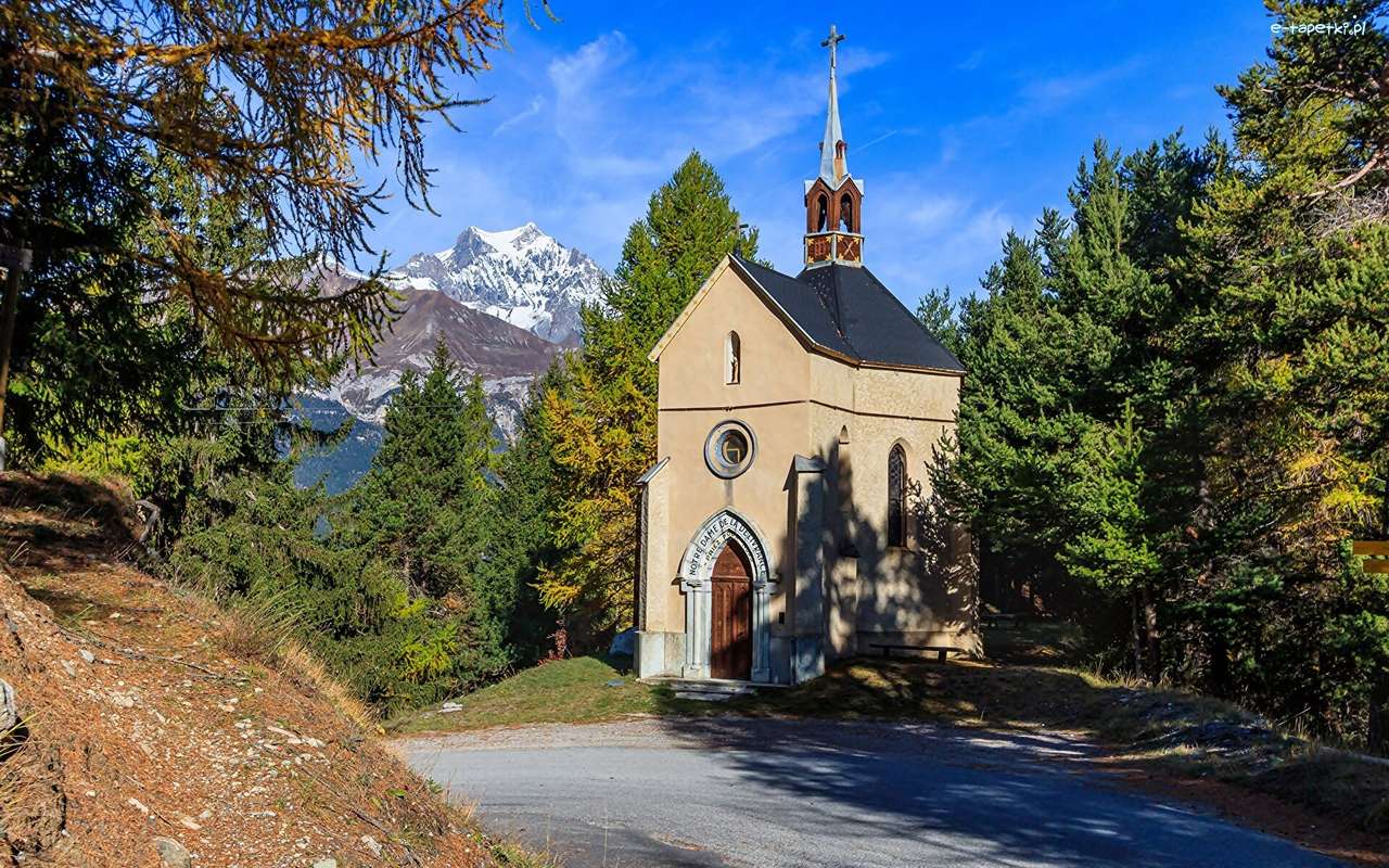 kapliczka w górach-alpy puzzle online