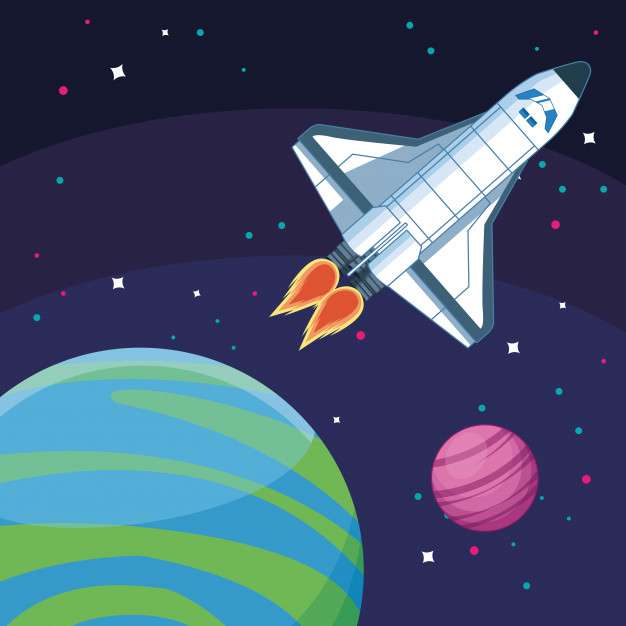 Cu racheta noi zburăm, astronauți suntem puzzle online