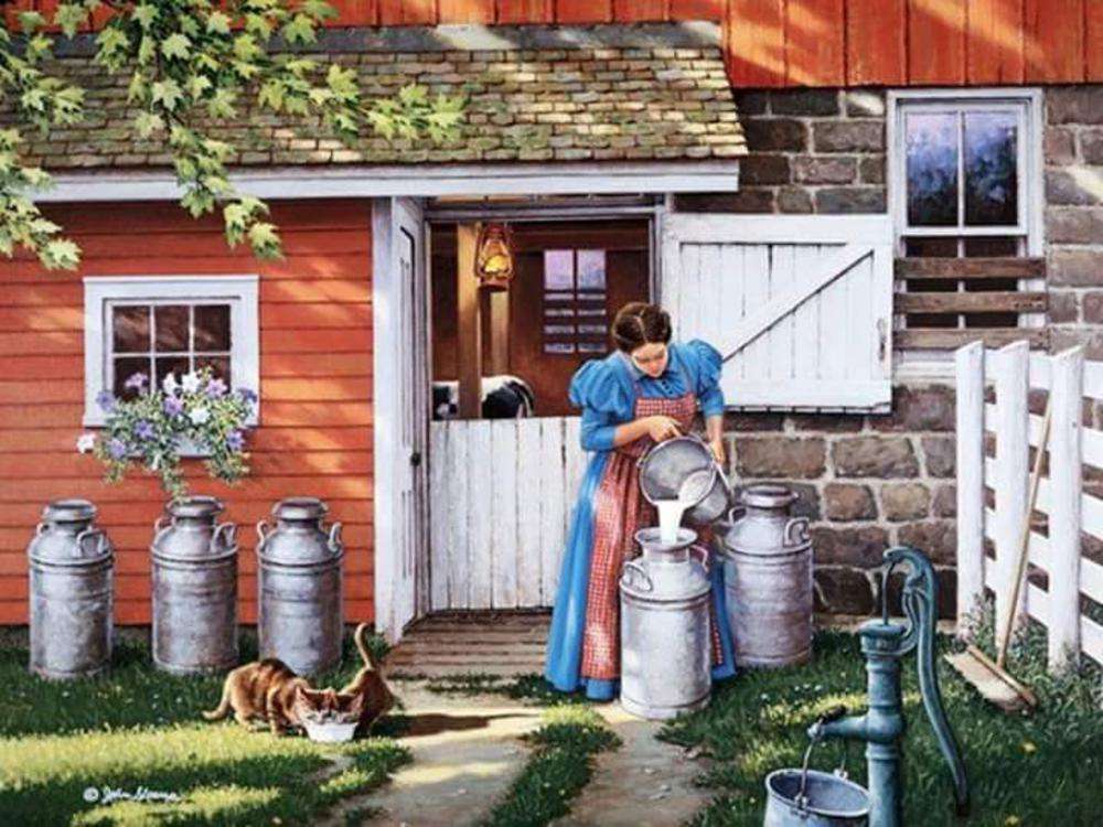 picture- woman in the countryside puzzle