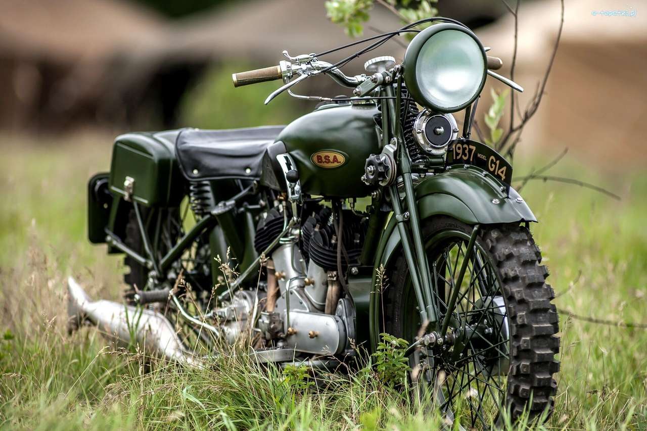 motocykl zabytkowy- B.S.A, G14, 1937 puzzle online