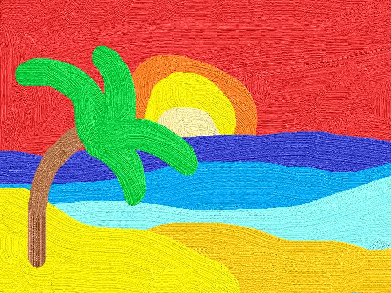 zachód słońca na plaży puzzle online