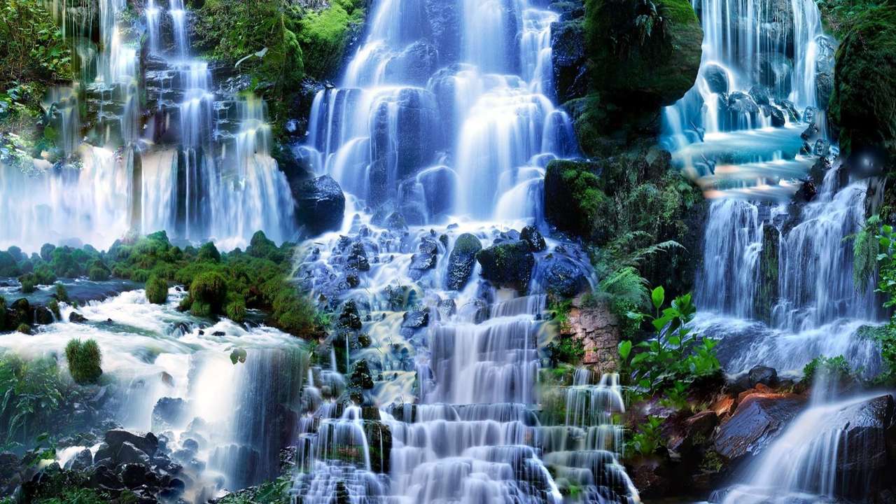 Niezwykły wodospad puzzle online