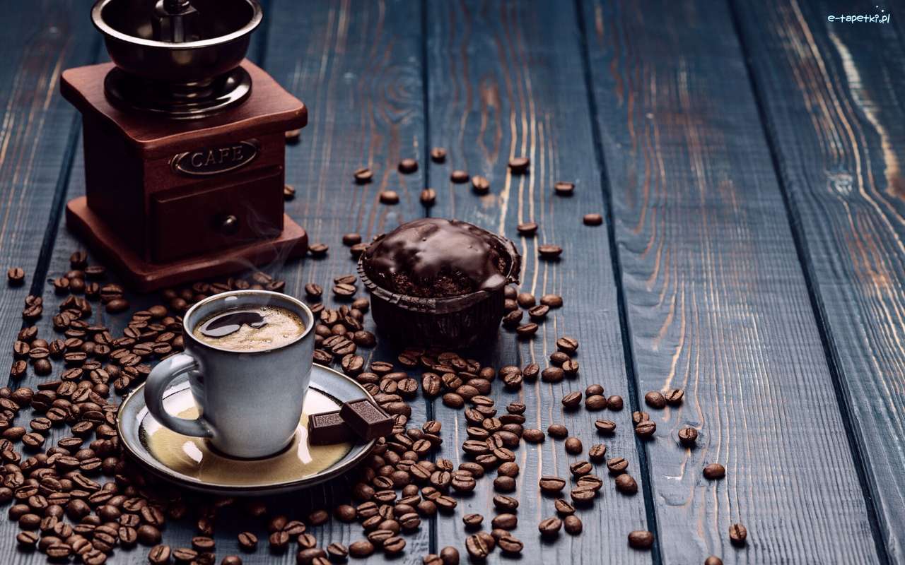kawa z czekoladą puzzle online